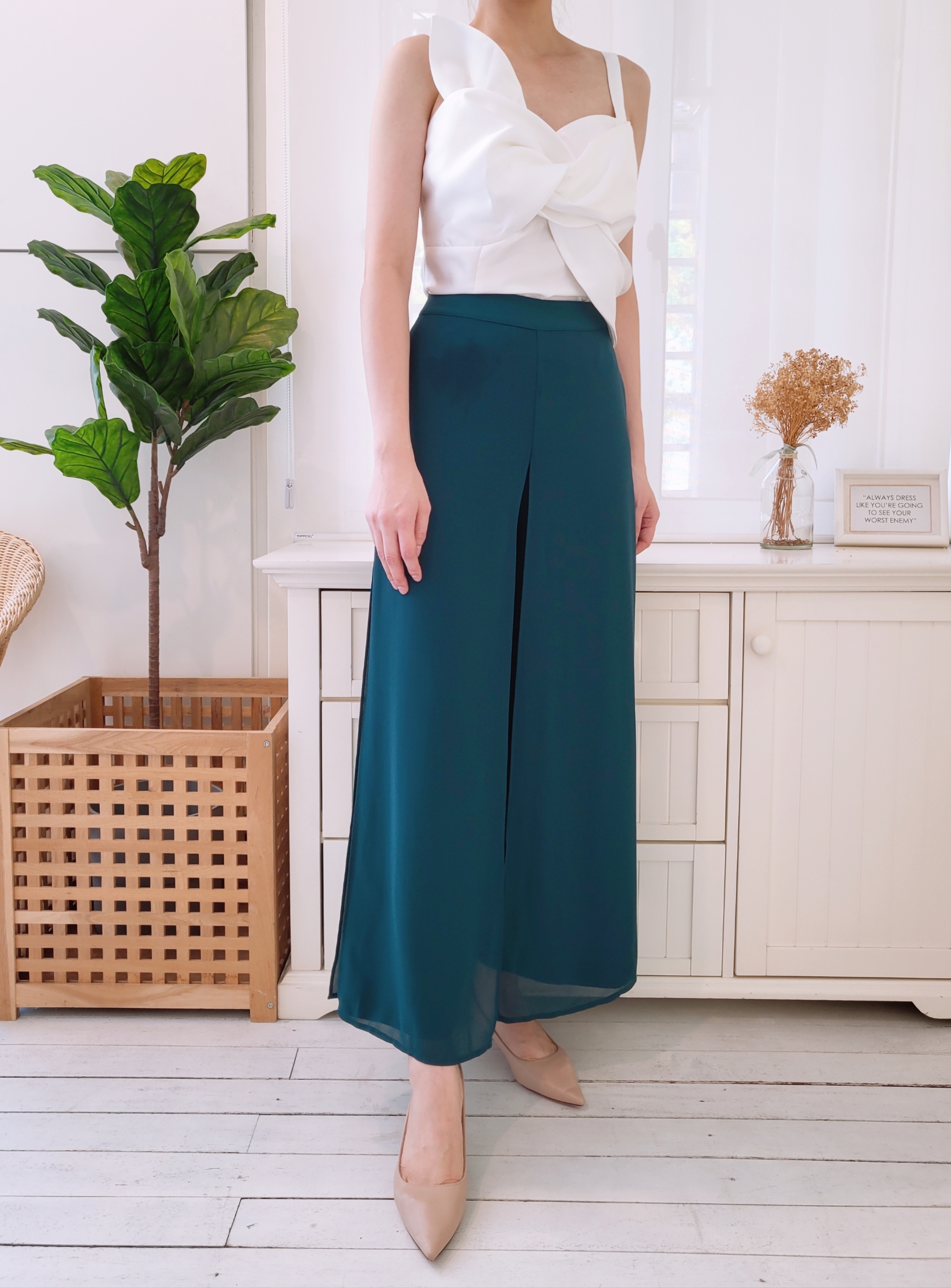 HIGH WAIST LAYERED CULOTTES