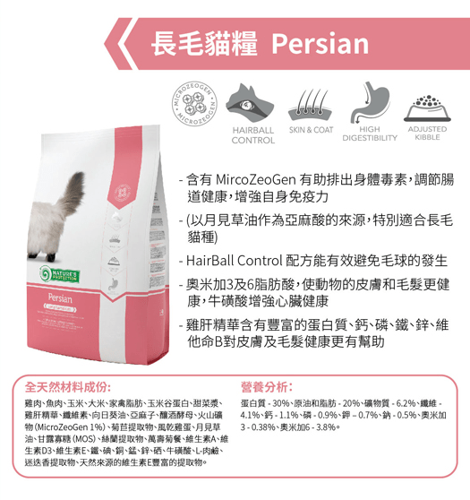 Nature’s Protection Long Hair 長毛成貓糧 (2/7kg)