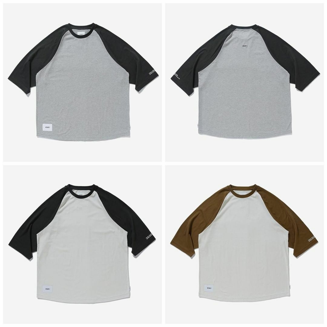 2022SS WTAPS IAN / RAGLAN / COTTON 七分袖 TEE 3色 現貨