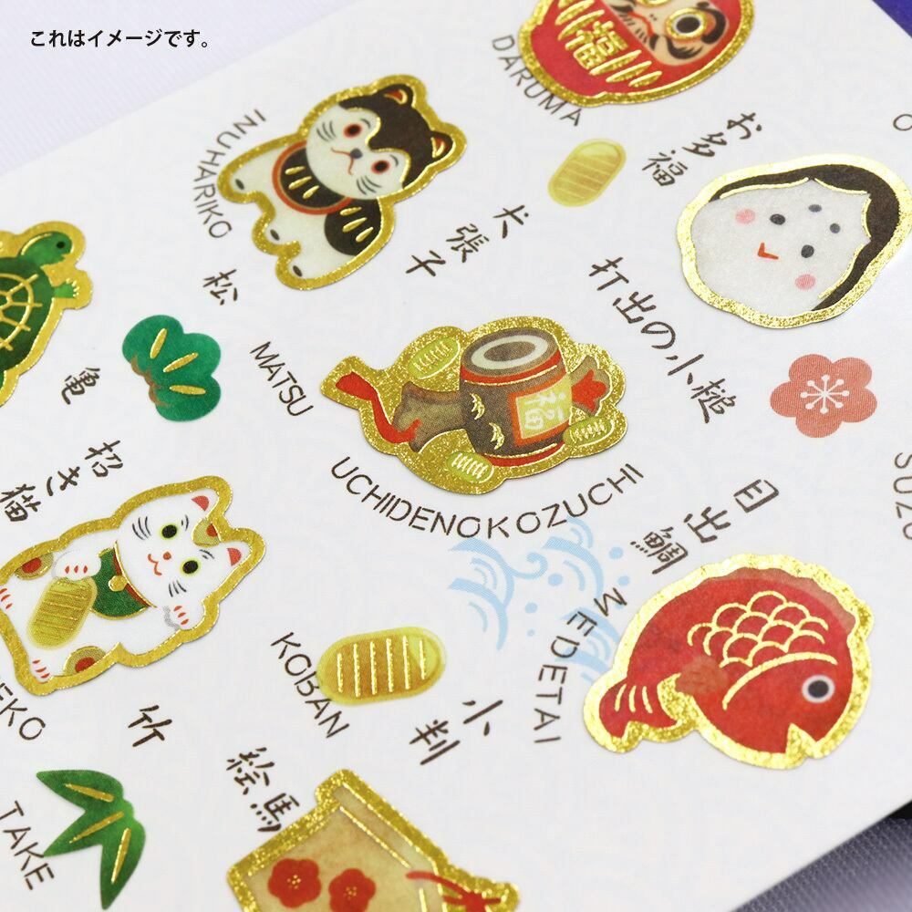 日本吉祥物 金箔貼紙｜日本 KAMIISO
