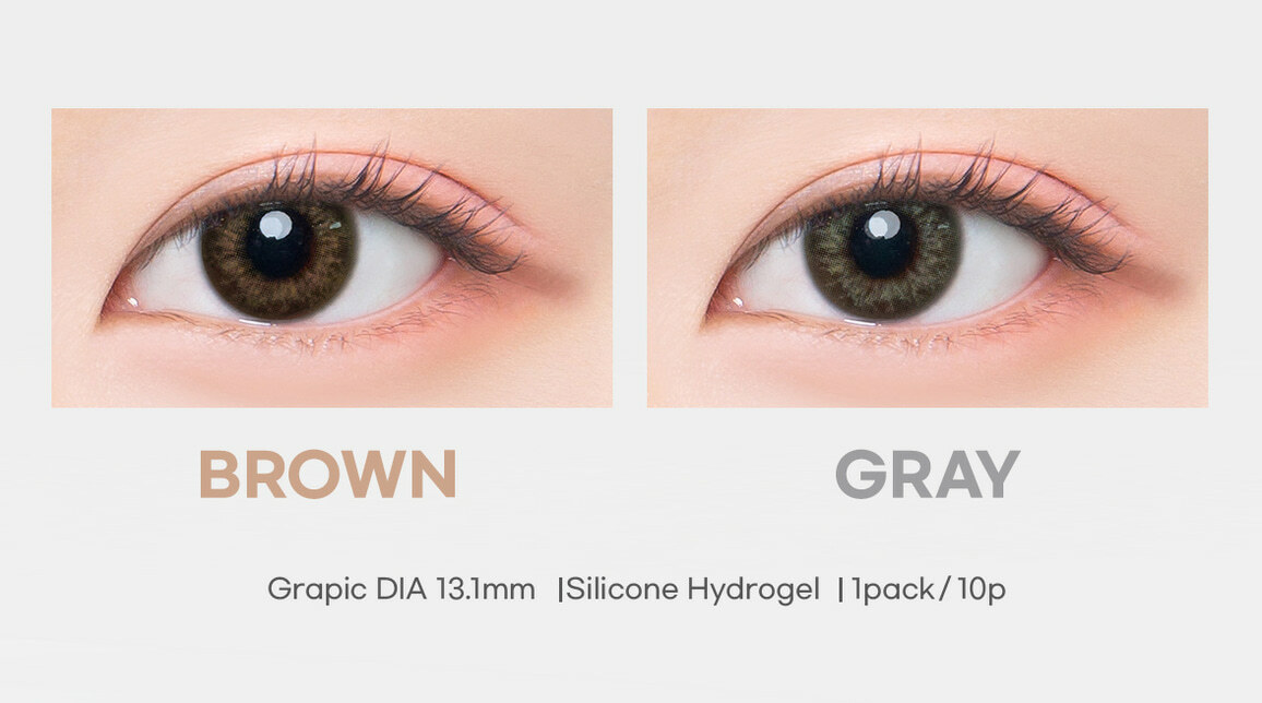 DooNoon Rona 1 Day 每日拋棄彩妝隱形眼鏡｜每盒10片 (日拋) (Brown / Gray)