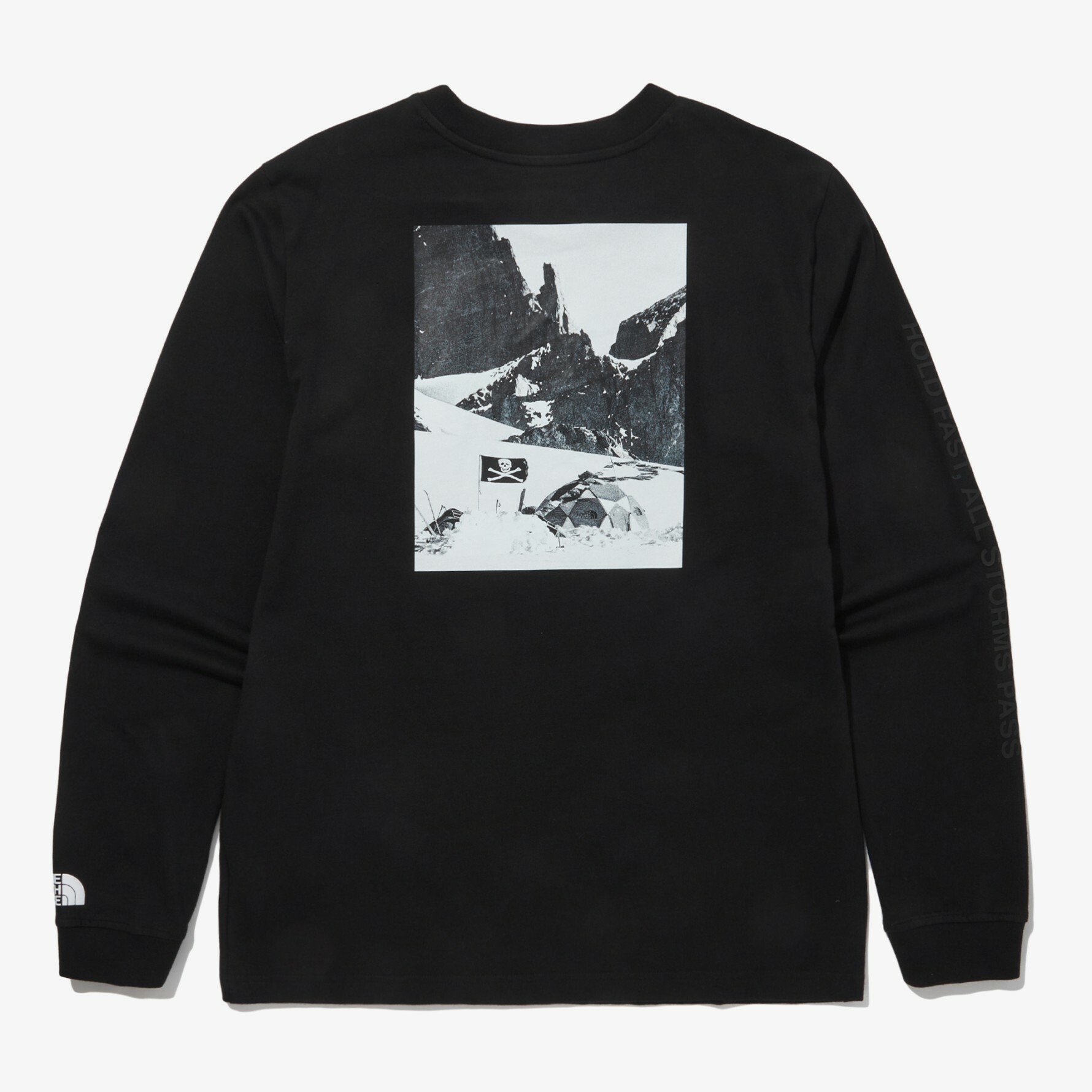 THE NORTH FACE CONRADS FLAG 男 長袖 大學T 黑 NT7TM56A