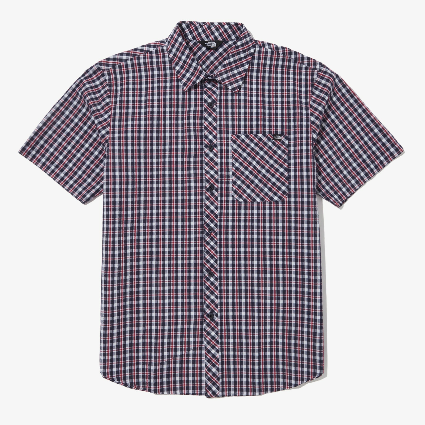 THE NORTH FACE SEERSUCKER PLAID 短袖 襯衫 紫格紋 NH8SN07B