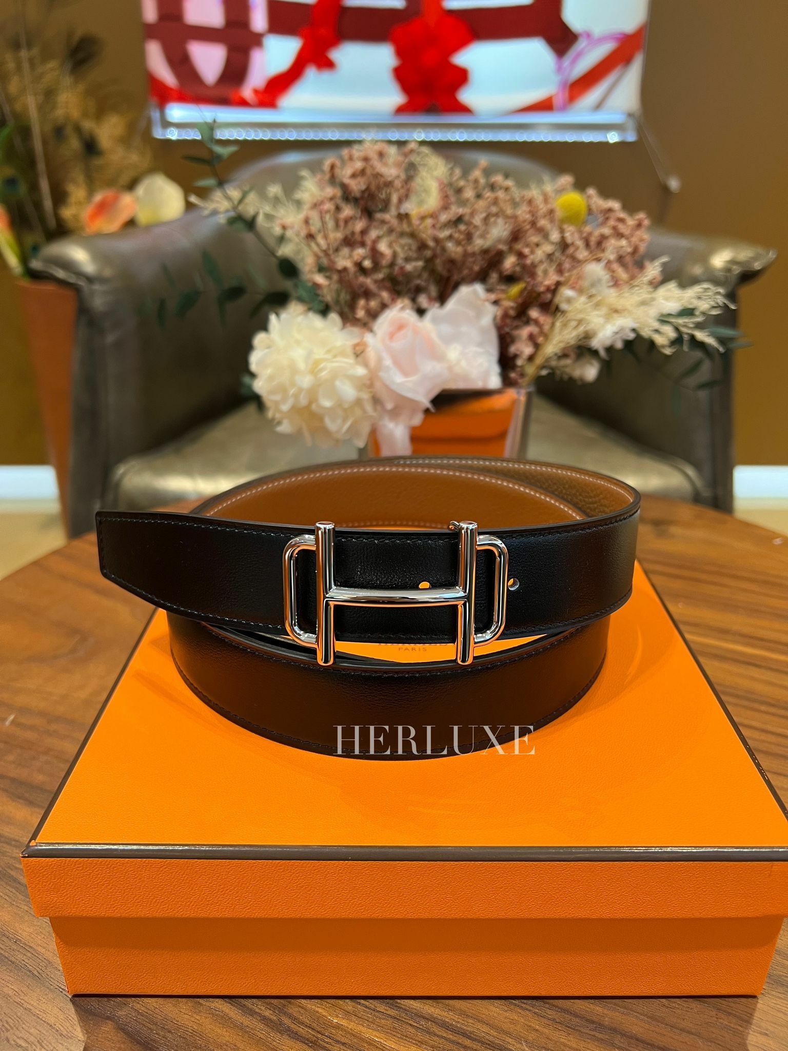 Royal belt 32mm CK (可選擇皮帶顏色及長度)