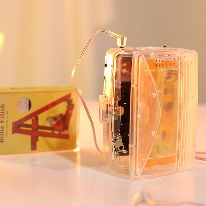 全極簡透明多功能卡帶播放機 / 附有線耳機