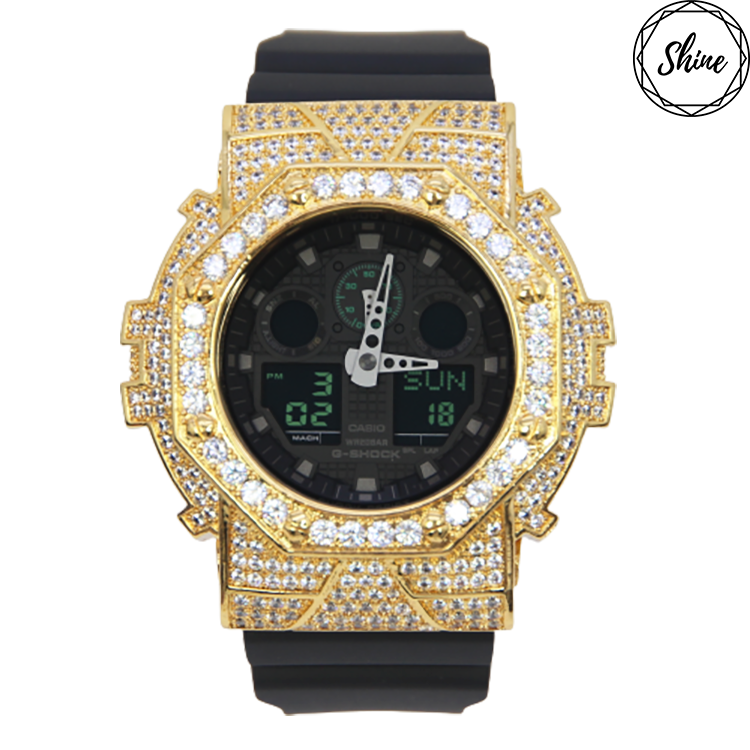 金色 改裝手錶 GA-100MB-1A - 八角