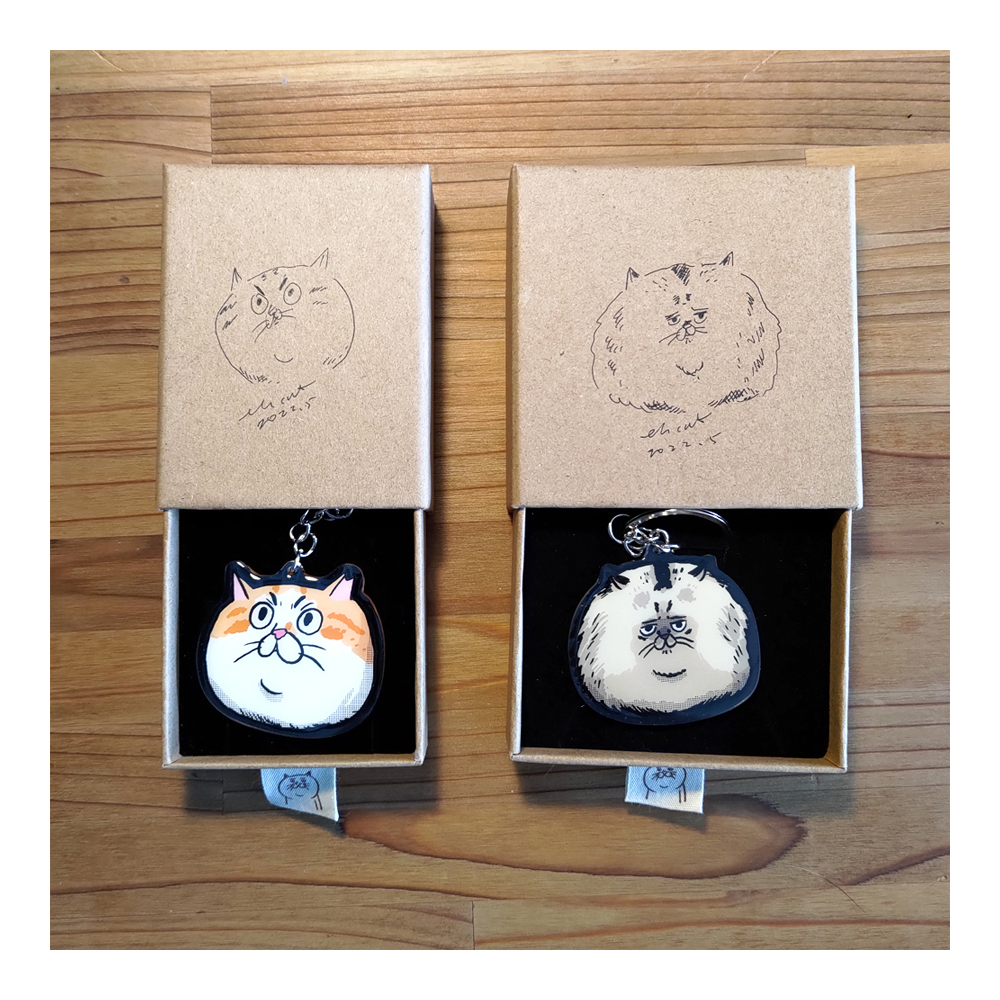 【ehcat貓室友】貓頭似顏繪鑰匙圈