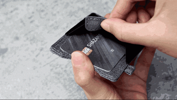 Minix 3.0 軽量盗難防止カード ホルダーグレーカード ホルダー ショート クリップ クレジット カード ホルダー レザー ギフト - 定期入れ・パスケース - 合皮