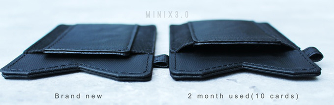 Minix 3.0 軽量盗難防止カード ホルダーグレーカード ホルダー ショート クリップ クレジット カード ホルダー レザー ギフト - 定期入れ・パスケース - 合皮