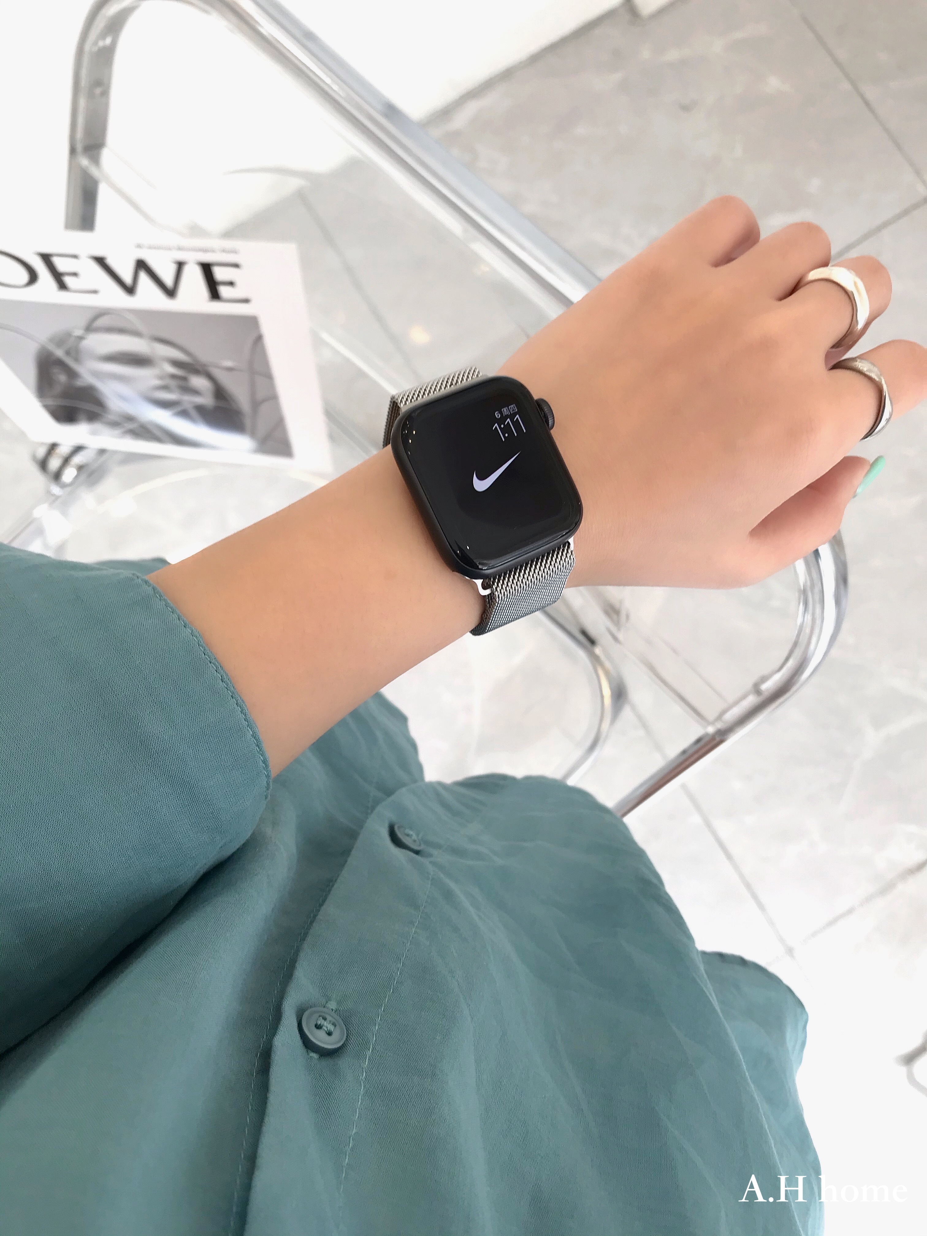 ＡＨ906】Apple Watch金屬米蘭錶帶