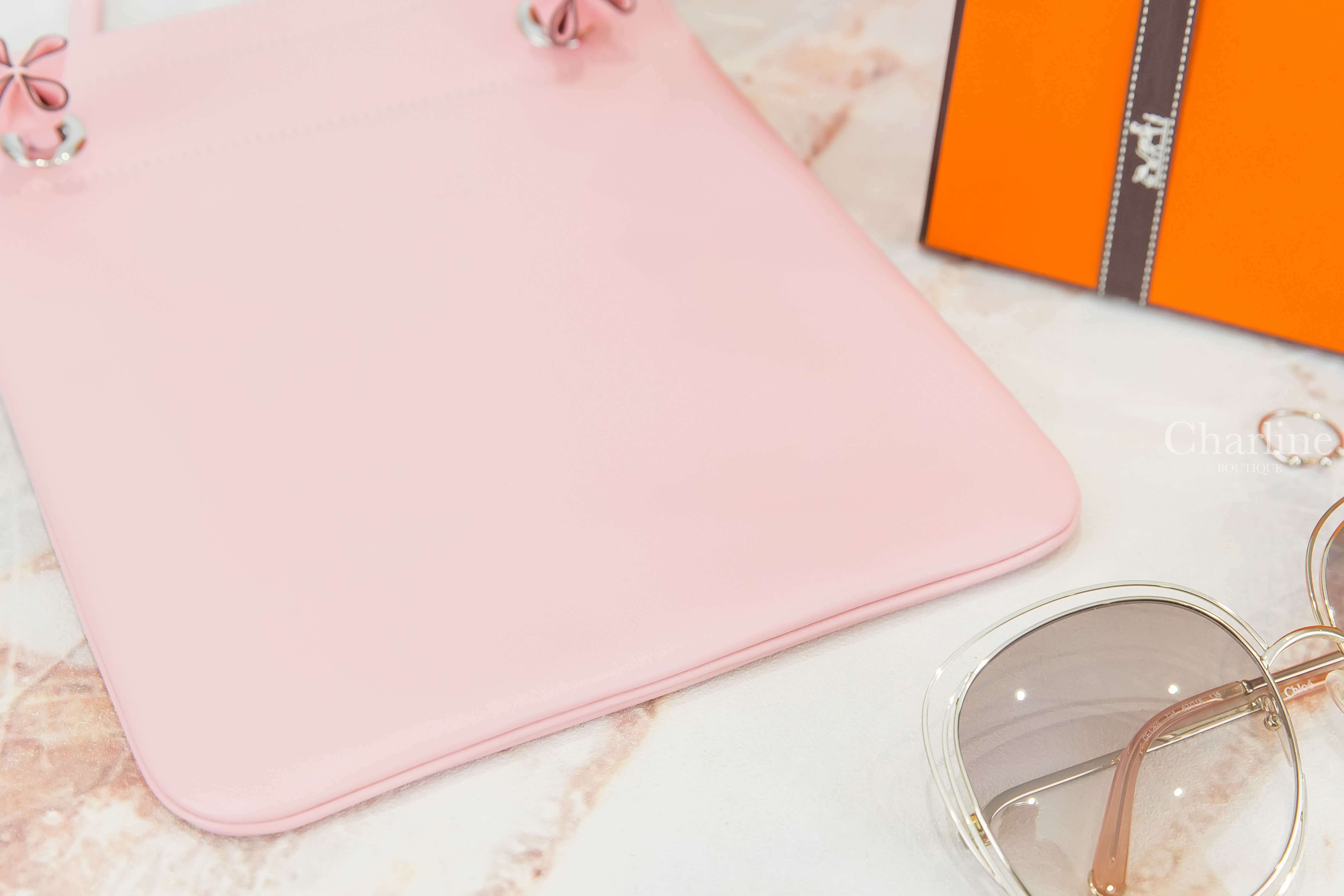 Hermès Aline Mini Long Strap Agneau Milo / Veau Swift 3Q Rose Sakura Z刻櫻花粉肩背包-Charline Boutique 精品代購