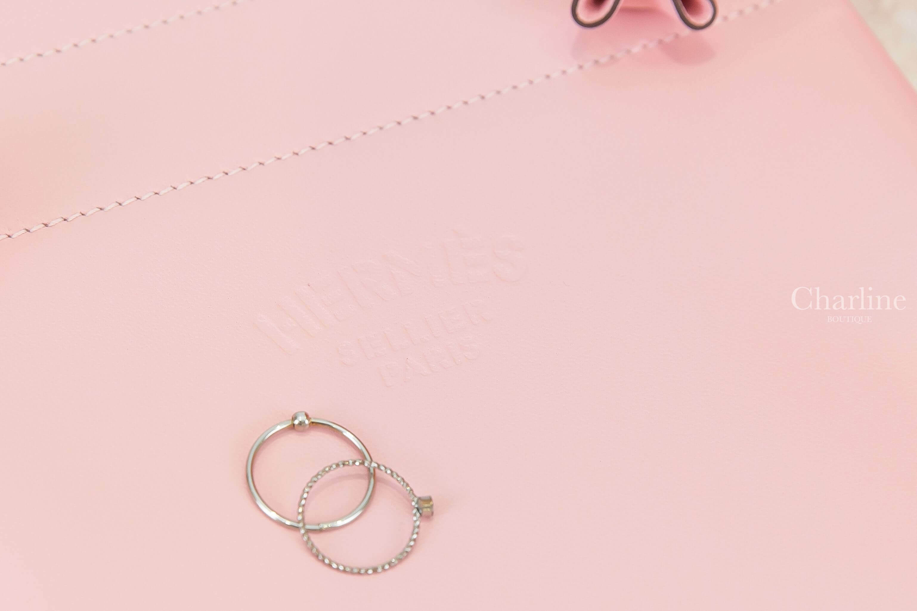 Hermès Aline Mini Long Strap Agneau Milo / Veau Swift 3Q Rose Sakura 櫻花粉肩背包