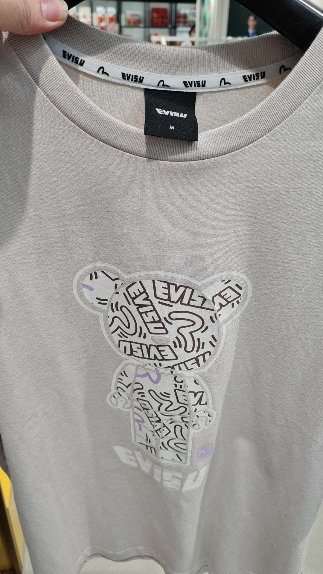 [S] EVISU SHORT SLEEVE T-SHIRT, BEIGE, EU5UTS926-BEIGE (SEV39)