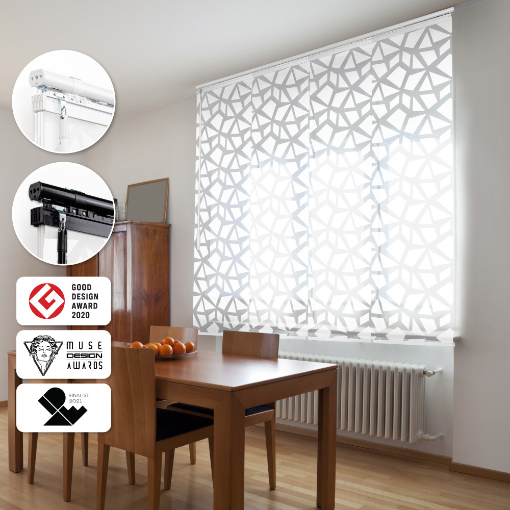 現代幾何│透光│40x4片│伸縮片簾隔間簾│遮蔽寬度85-145cm│遮蔽高度180cm