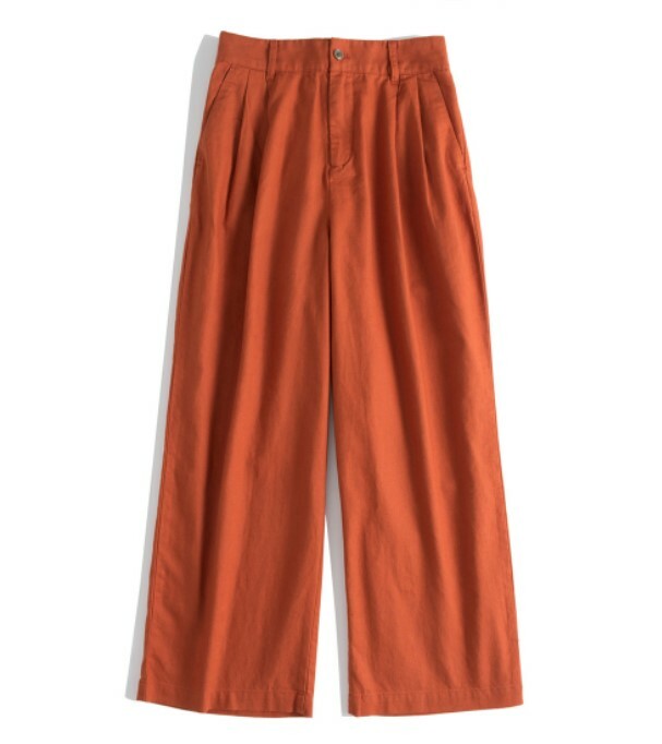 2022 春夏日系文藝風 純麻休閒顯瘦 寬鬆直腳褲 | 休閑上班 (逢星期日截單後7-14個工作天發貨)