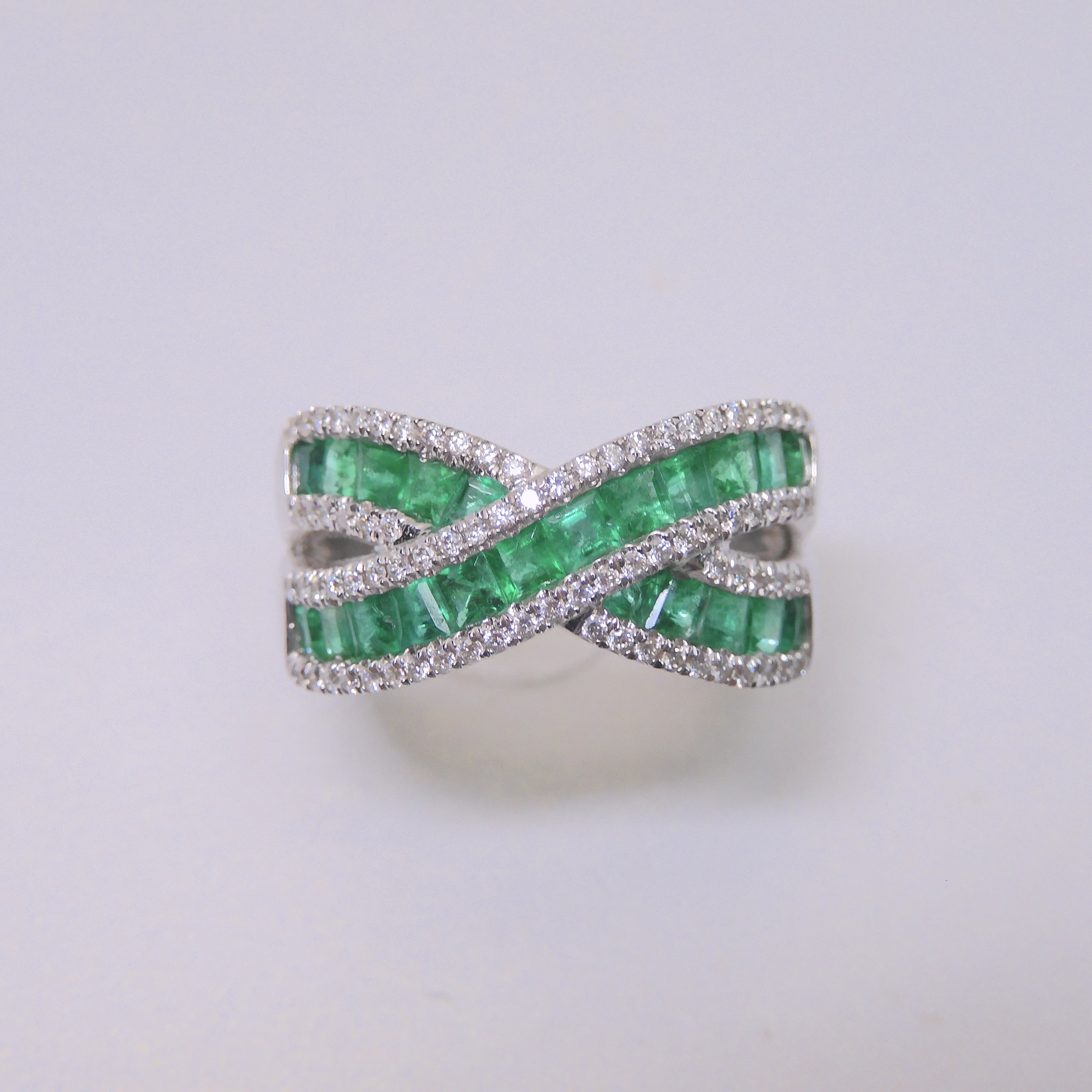 18K金 1.52ct 綠寶石戒指