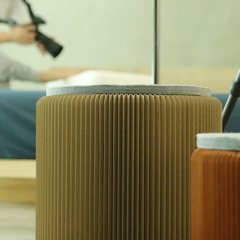 台灣 洛陽紙櫃｜Earth Tiny Stool 蜂巢小凳 再生灰