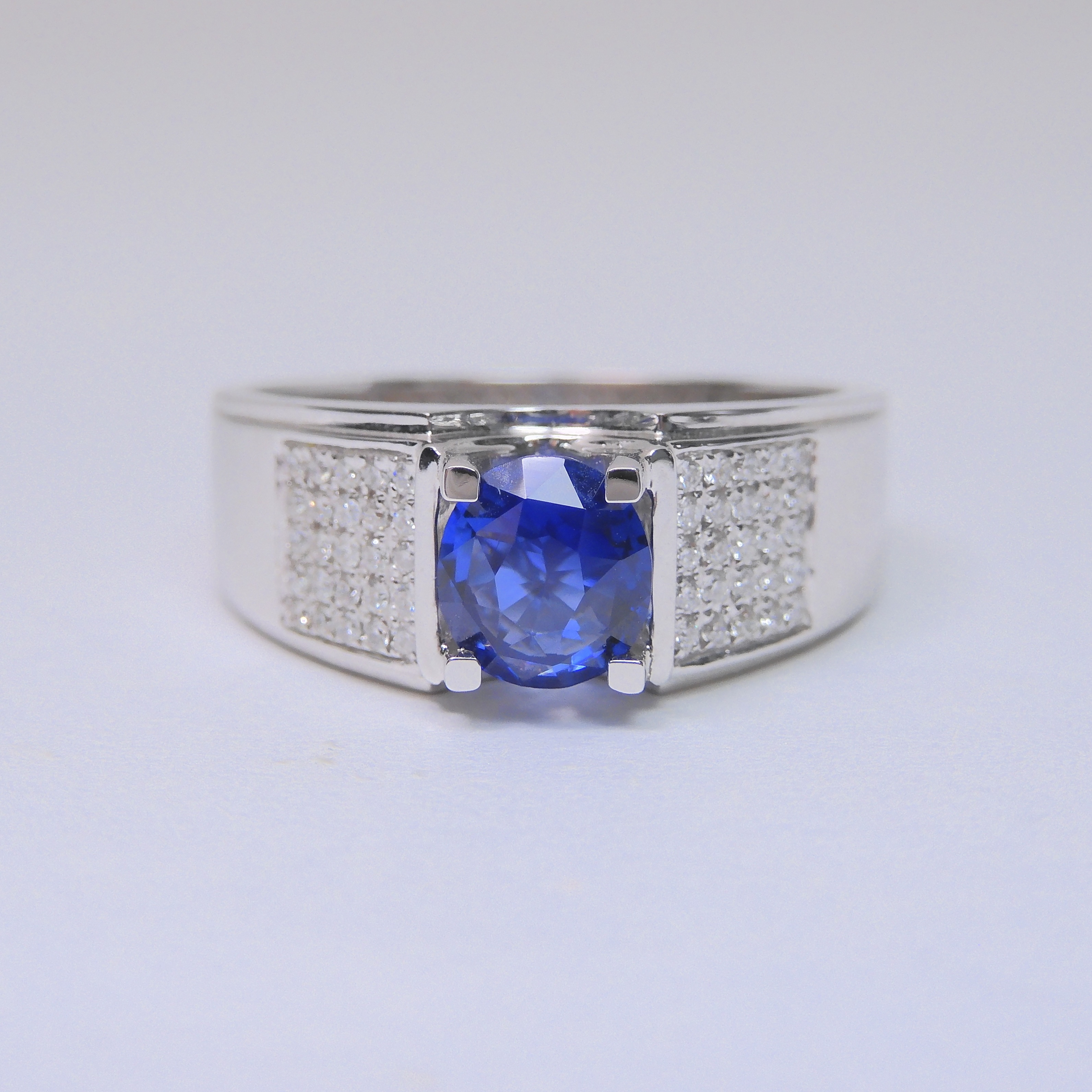 18K金 1.44ct 藍寶石戒指 (配國際證書)