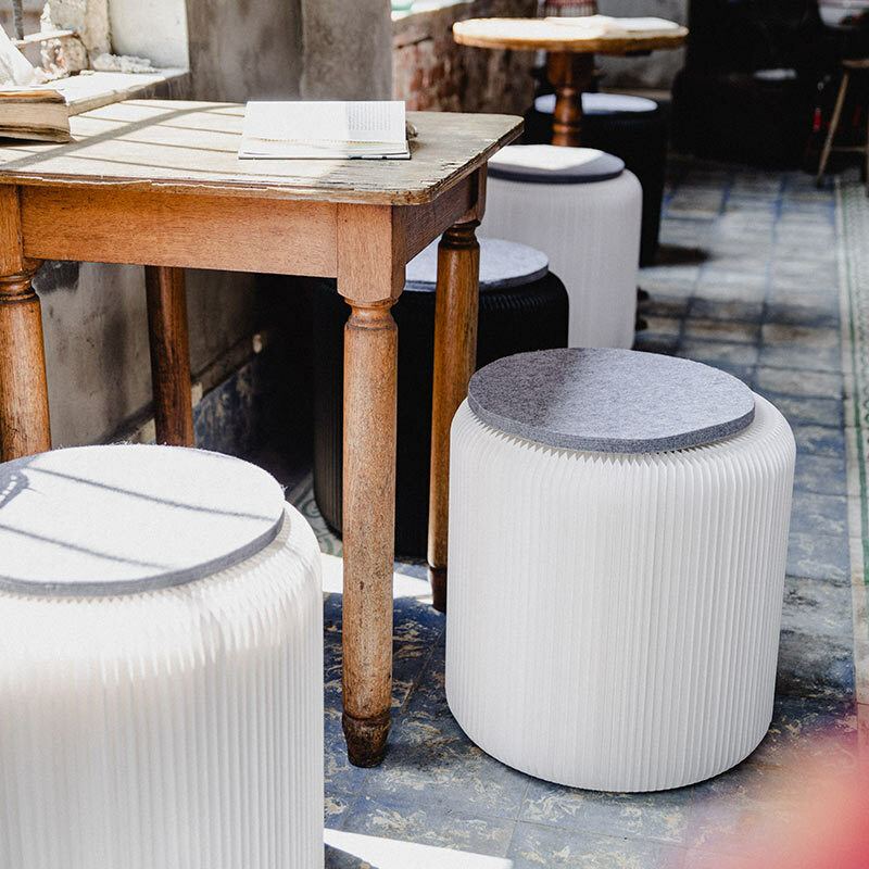 台灣 洛陽紙櫃｜Earth Stool 蜂巢凳 大理石