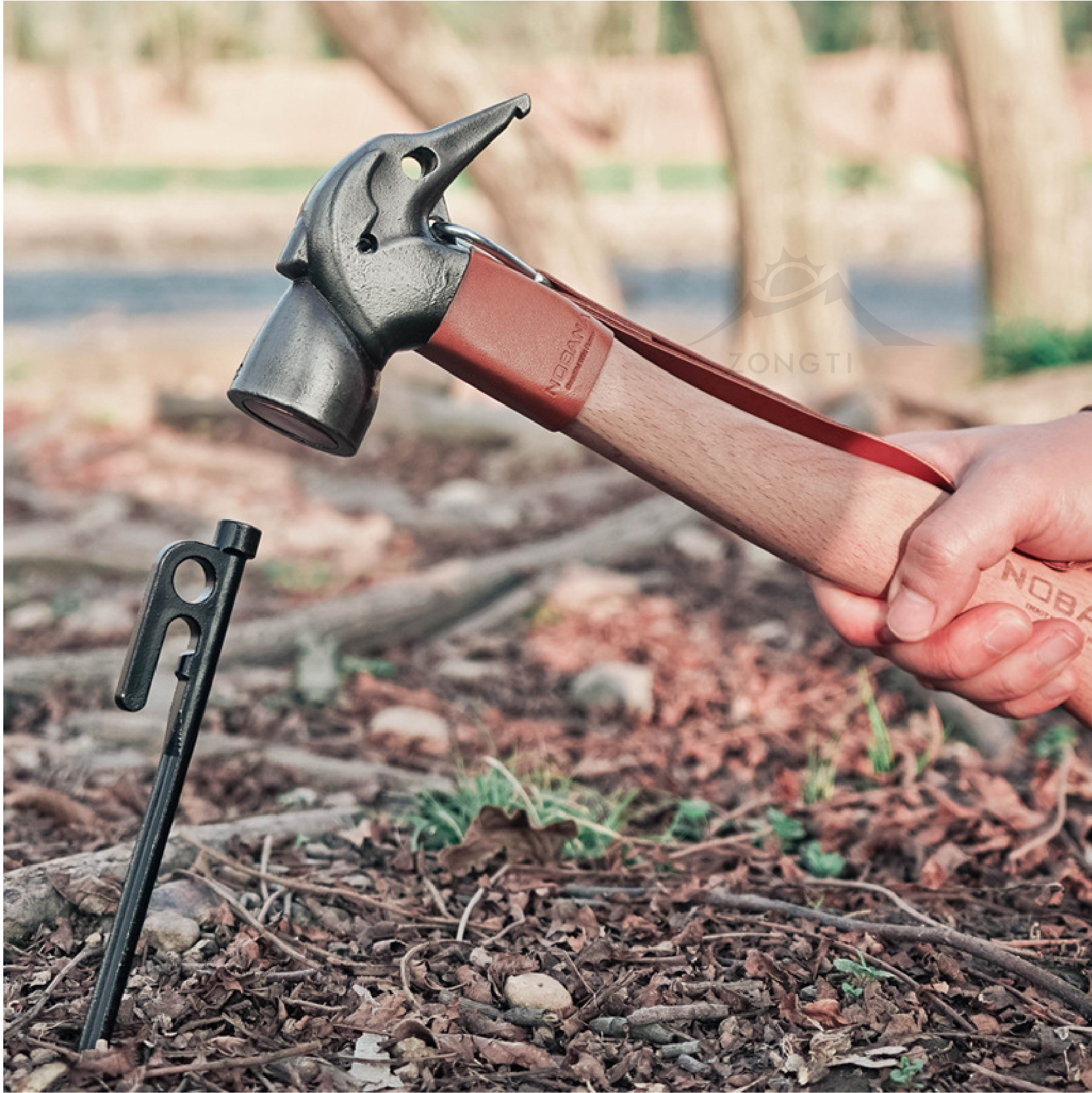 【NOBANA】啄木鳥錘｜不鏽鋼黃銅鍛造營槌/拔釘器/營錘/營釘/鎚 GA13