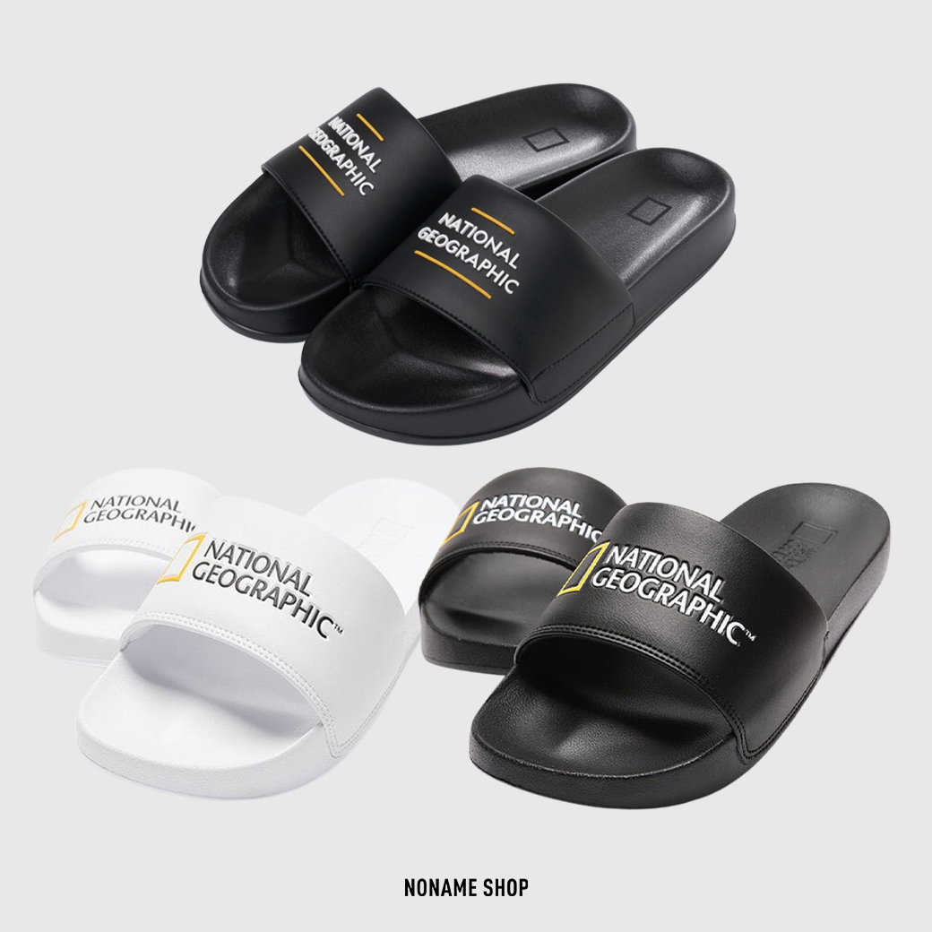 National Geographic 國家地理 戶外 拖鞋 LOGO 黑色 白色 兩色