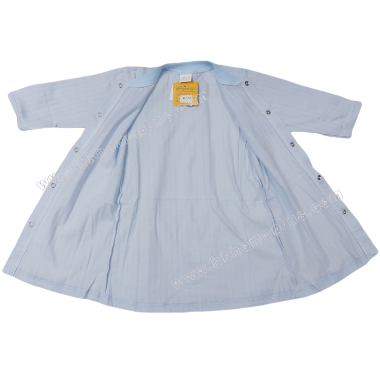 Koma Land: 嬰兒素色通花長袖對胸長袍 BE1718