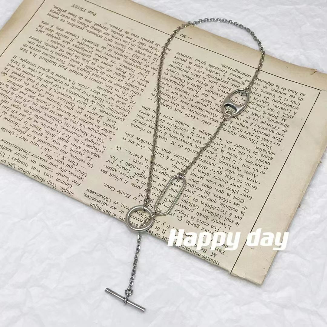 韩国Happy day饰品 纯银项链