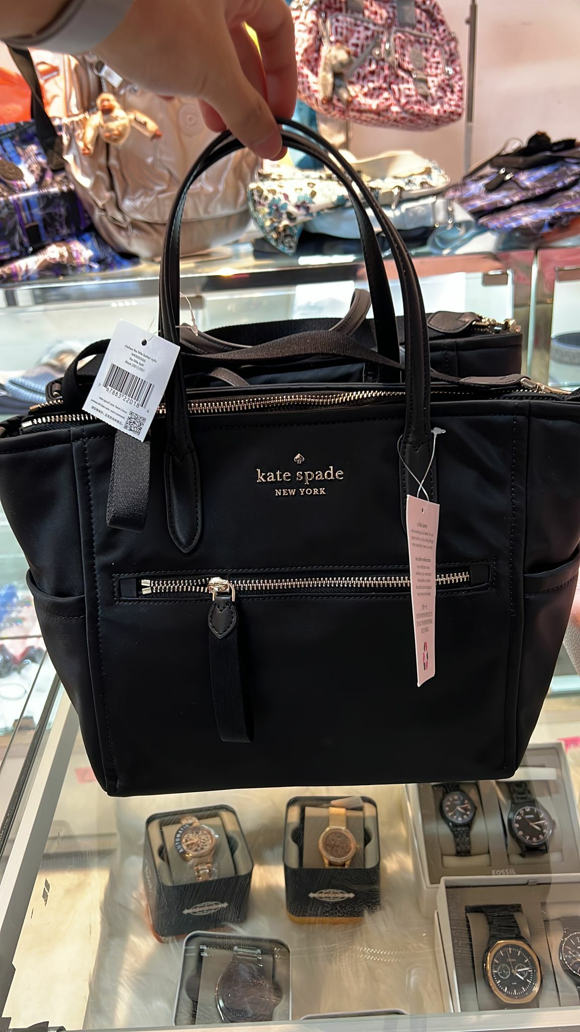 [S] KATE SPADE WKR00566 CHELSEA THE LITTLE BETTER NYLO, BLACK (001), 767883220184 (SKS101)