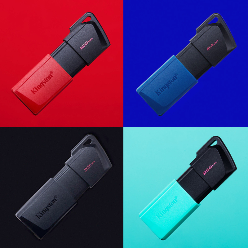 金士頓 DataTraveler Exodia M【USB3.2 / 黑藍】64G 隨身碟 無蓋 (DTXM)