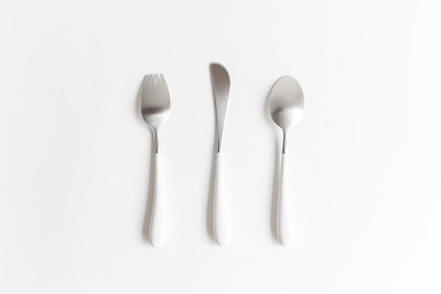 Cutipol-Alice Children's 兒童餐具3件組/白