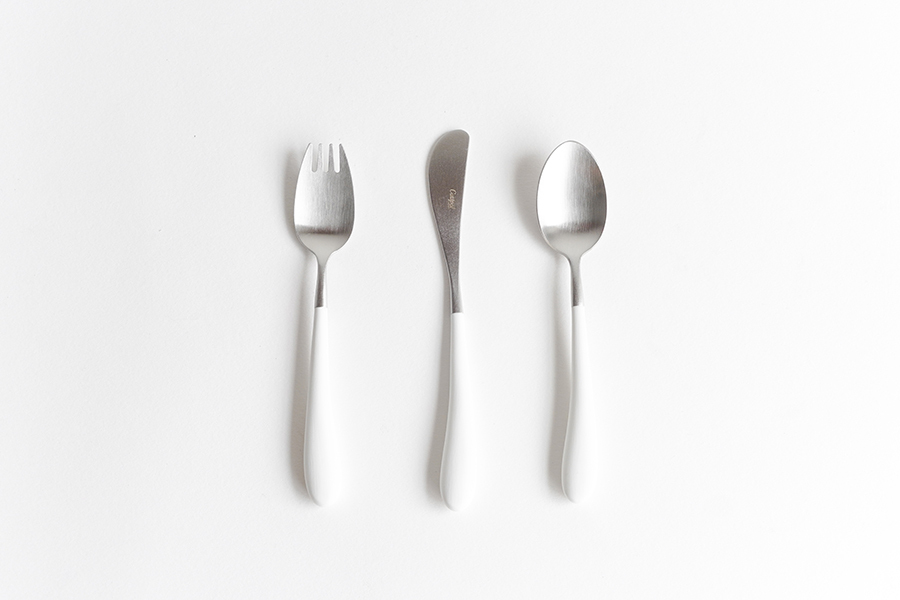 Cutipol-Alice Children's 兒童餐具3件組/白