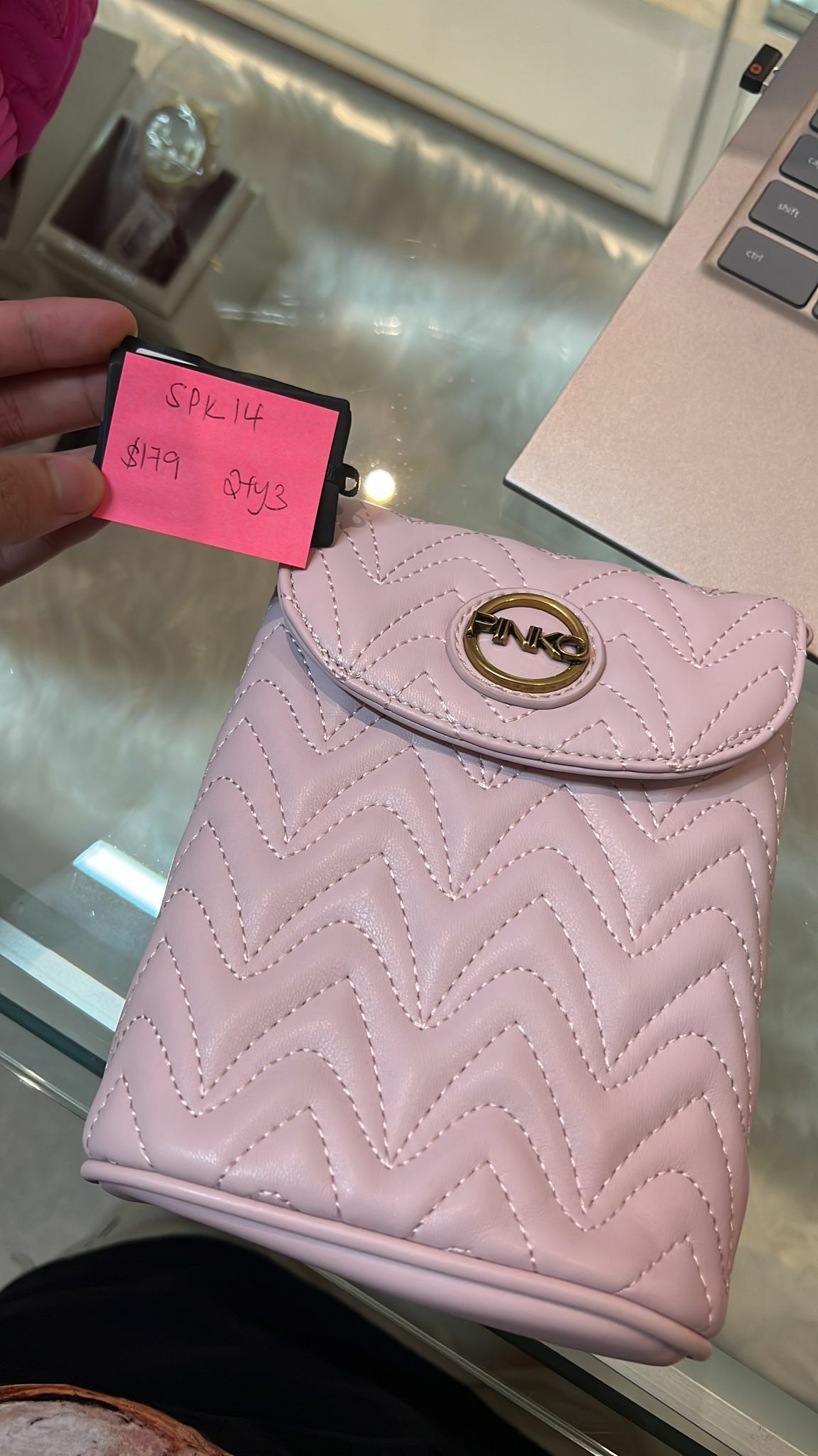 [S] PINKO CAMELIA POUCH, PINK, 8055209679054 (SPK14)