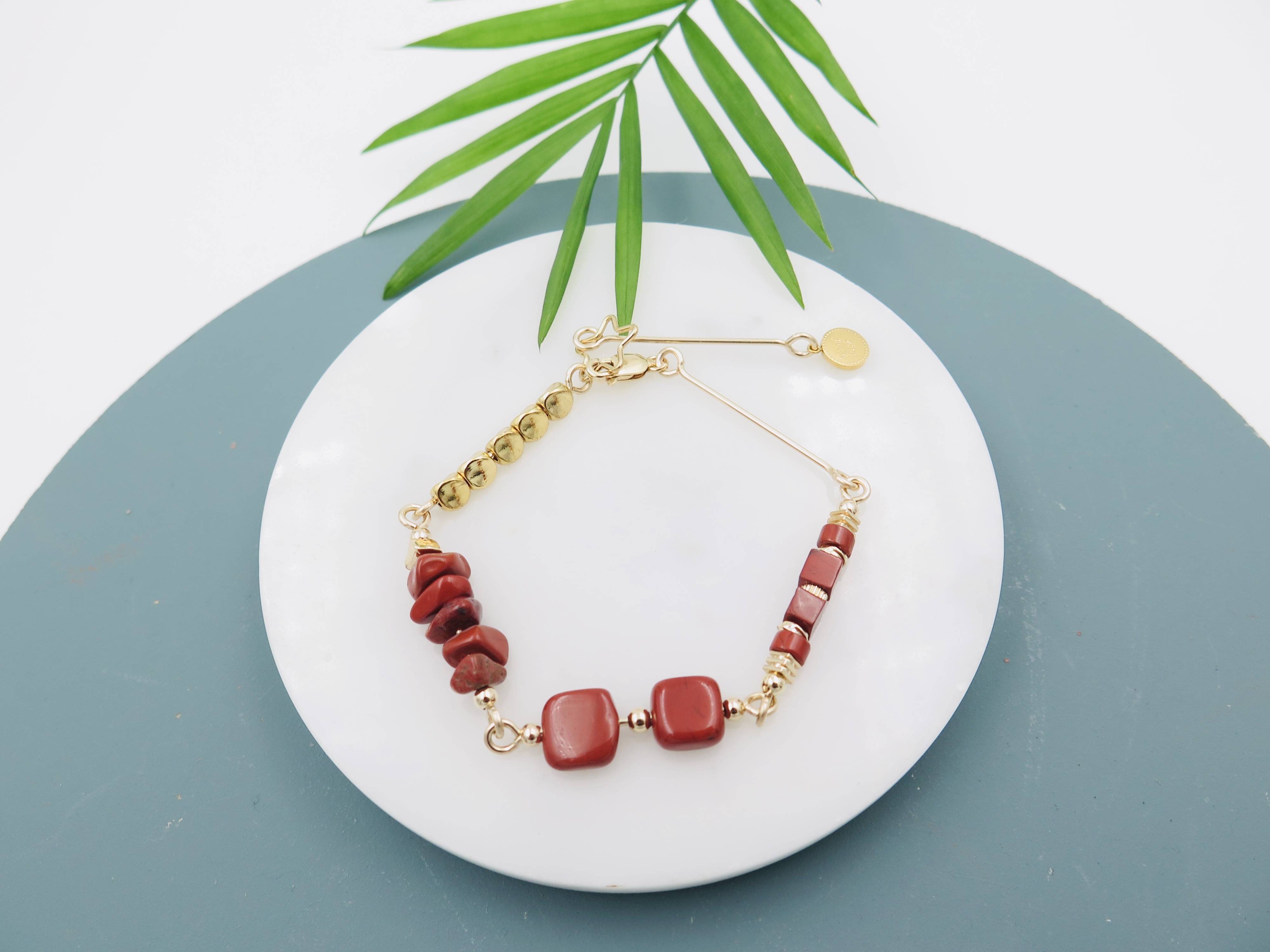 COLE COOL natural red jasper bracelet