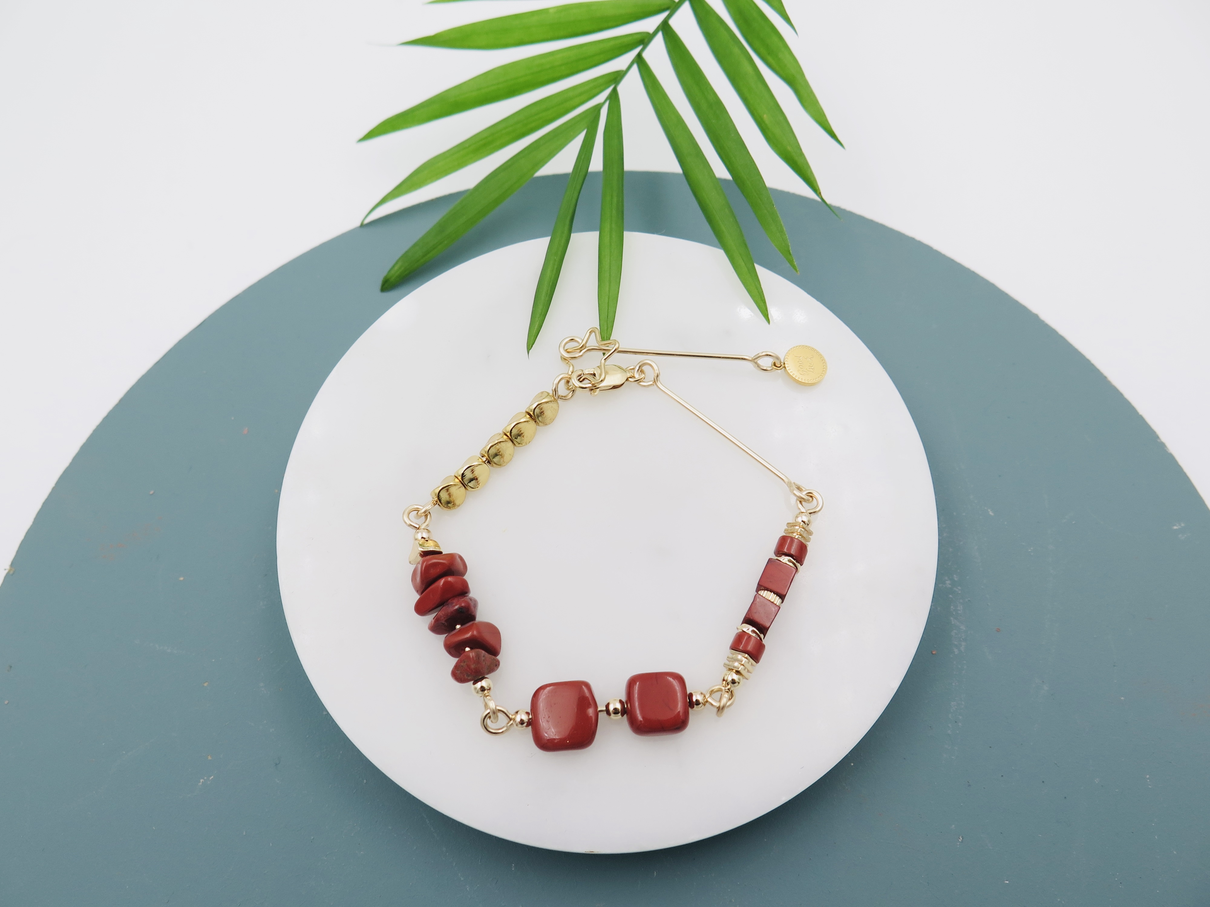 COLE COOL natural red jasper bracelet