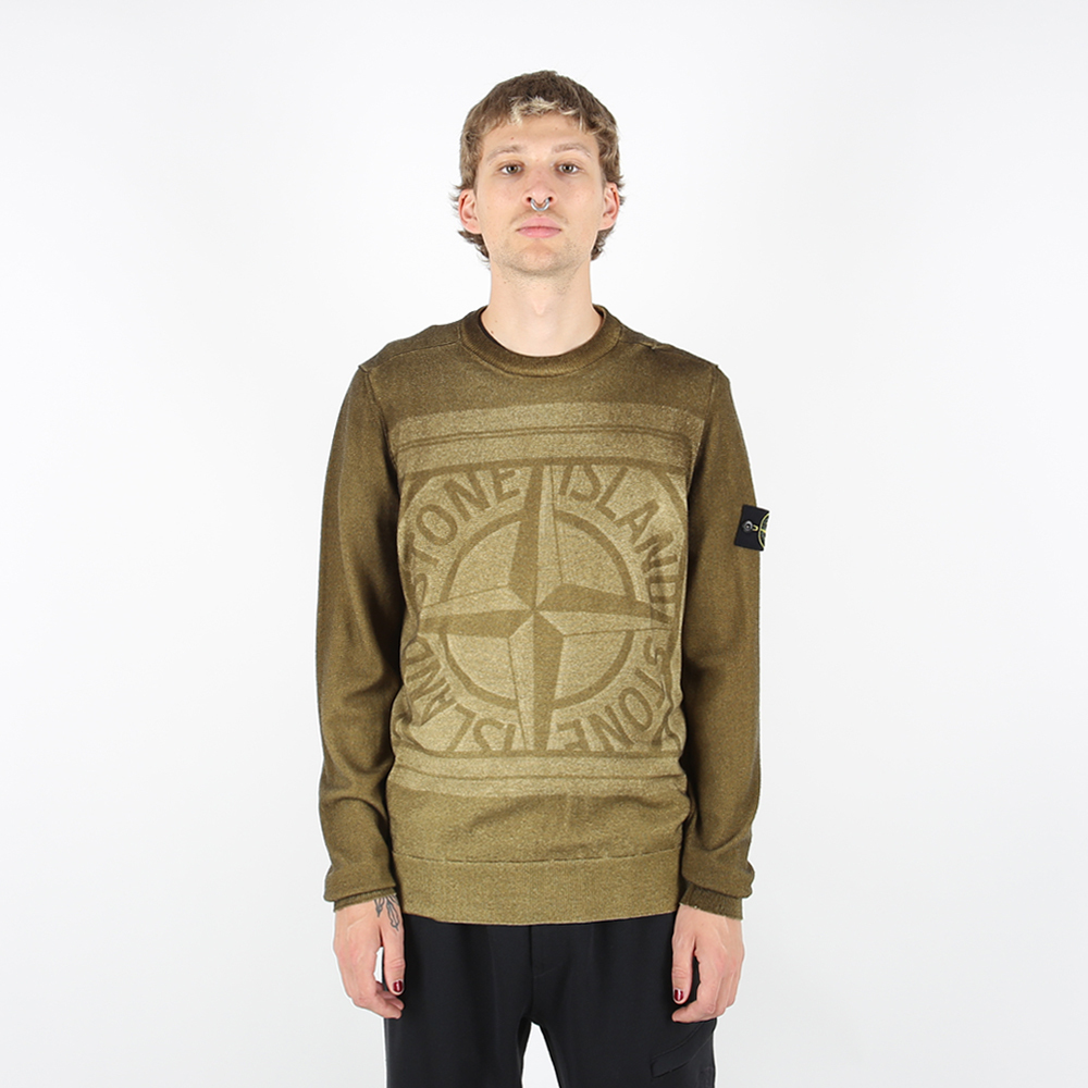 Stone Island 100% 羊毛 雙面毛衣 棕色