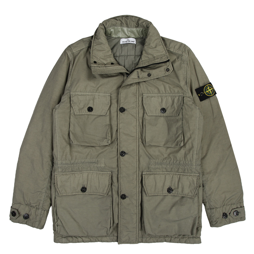 Stone Island 隱藏式立領 連帽外套 夾克 長袖 鼠尾草綠