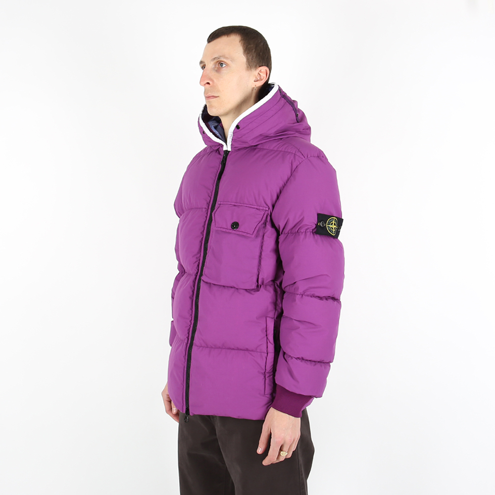Stone Island 100% 聚酰胺尼龍 防水 夾克 連帽外套 紫色