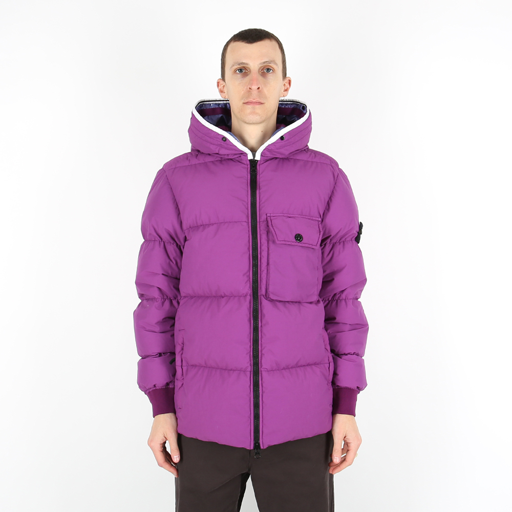 Stone Island 100% 聚酰胺尼龍 防水 夾克 連帽外套 紫色