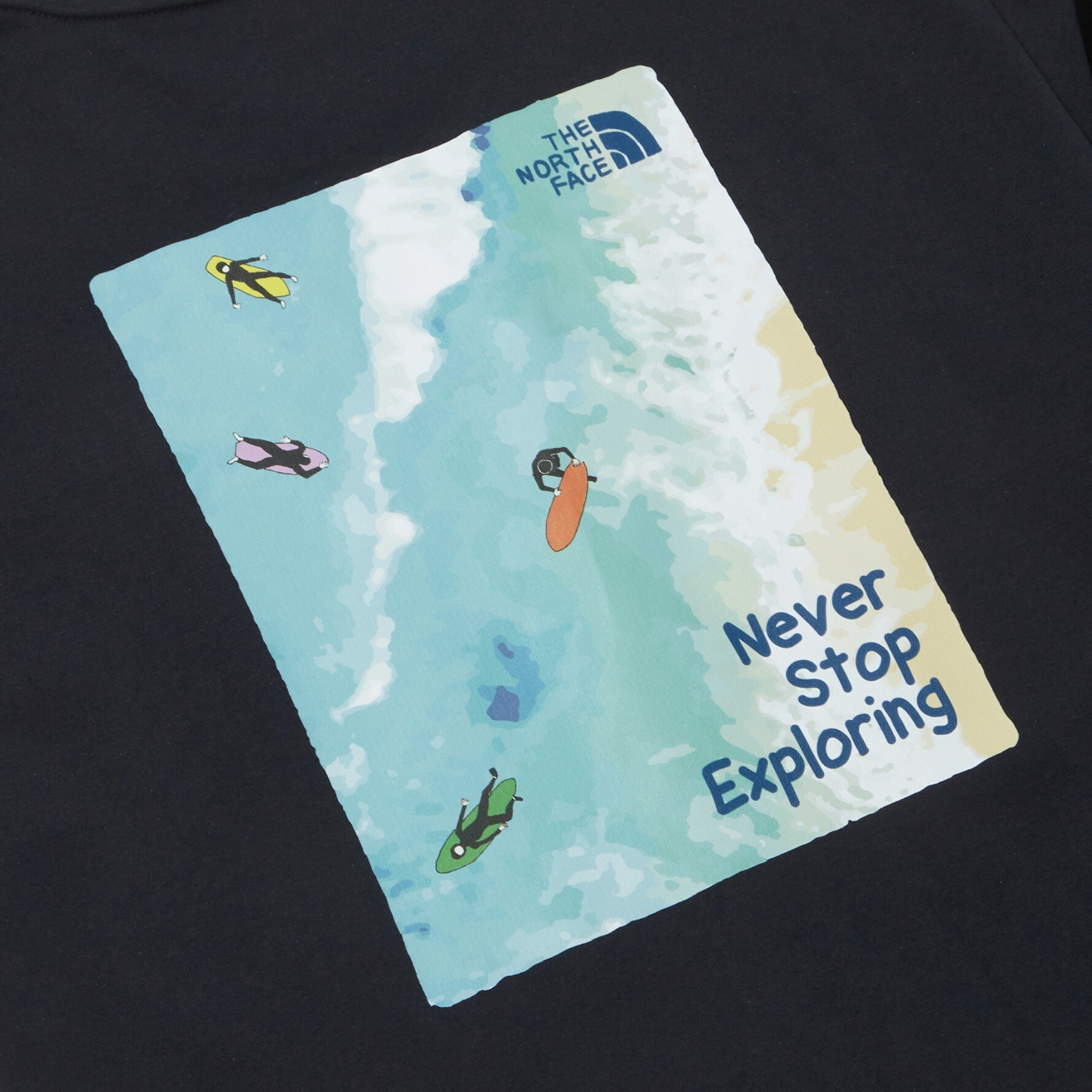 THE NORTH FACE REGEN OCEAN 海洋 圖案 短袖 短T 黑 NT7UN35A