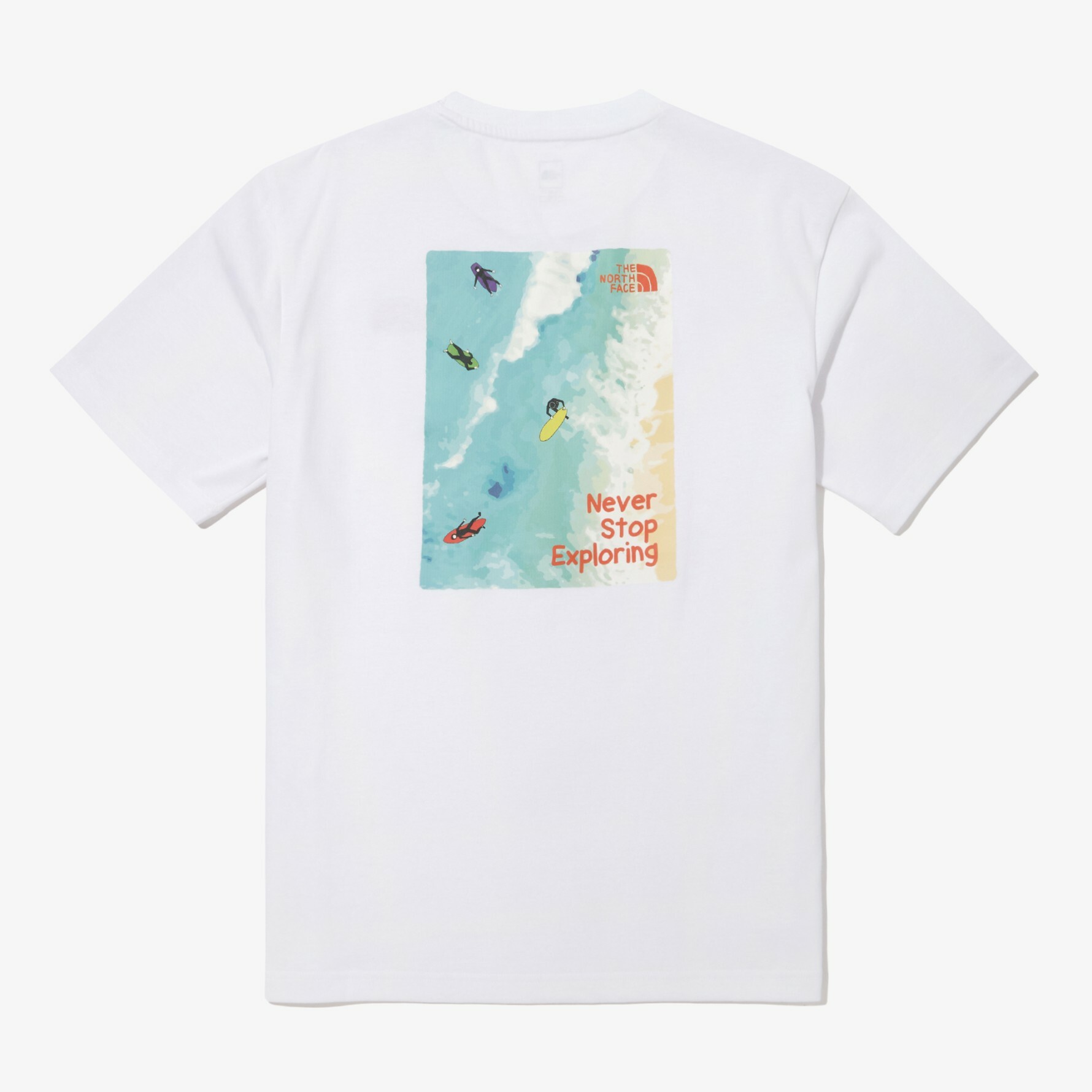 THE NORTH FACE REGEN OCEAN 海洋 圖案 短袖 短T 白 NT7UN35B