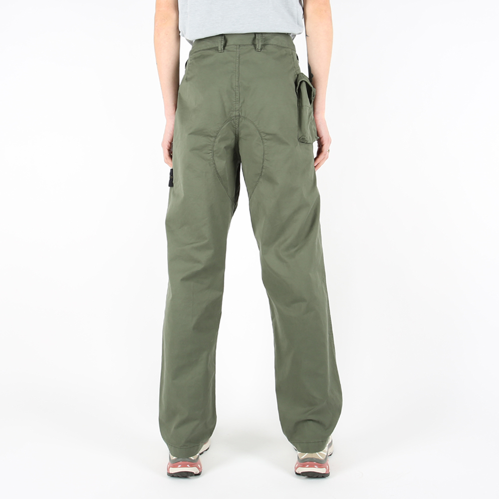 Stone Island 可拆卸羅盤LOGO 褲子 長褲 鼠尾草綠