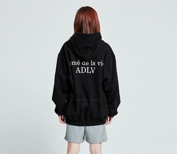 ACME DE LA VIE BABY FACE RABBIT 帽T 長袖 黑 ADLV-20SS-HDBKBF-RBT