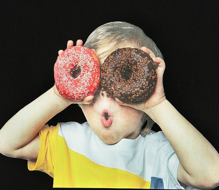 CME DE LA VIE BABY FACE 甜甜圈小孩 短袖 短T 黑 ADLV-21SS-SSBKBF-DN1