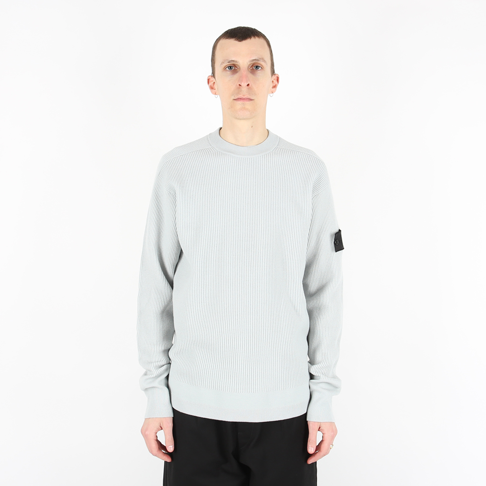 Stone Island 羊毛/滌綸 長袖 針織衫 淺灰色