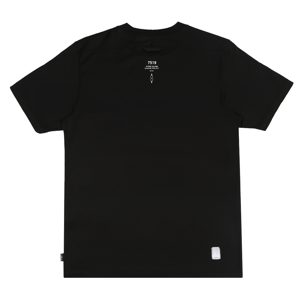 Stone Island 100％純棉 前後印刷圖形 T恤 短袖 黑色
