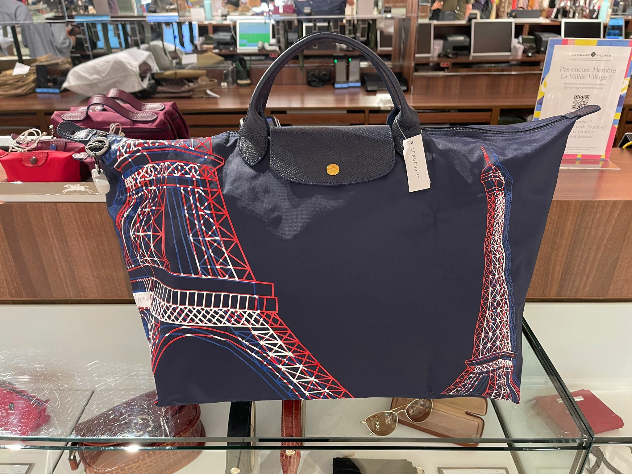 Longchamp Limited Edition Eiffel Tower (Le Pliage short handle)