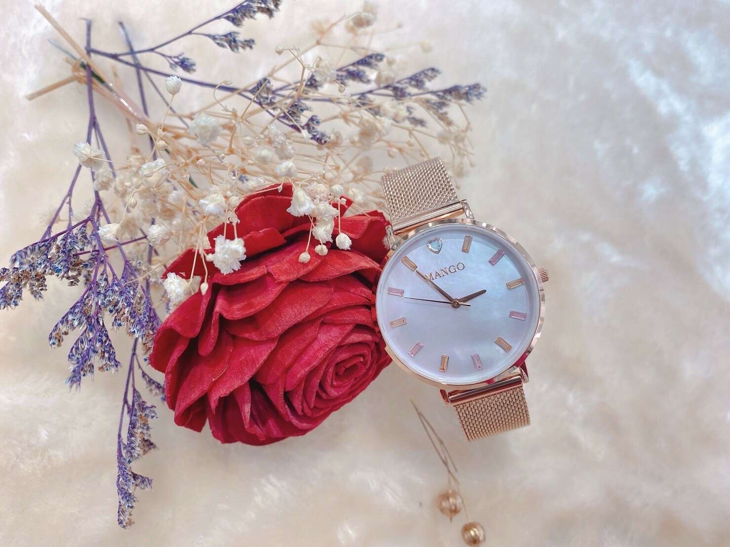 【MANGO】海洋之心晶鑽貝殼面腕錶 MA6770L-PK-H 37mm  現代鐘錶