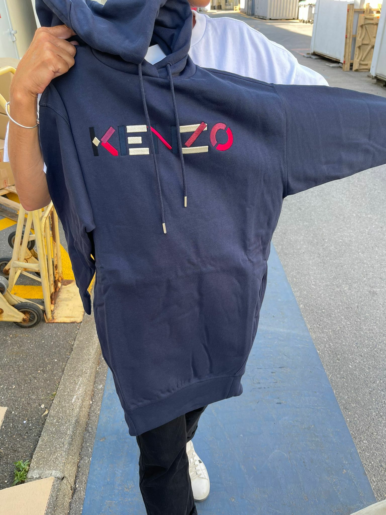 KENZO DRESS HOODIE WITH KENZO WORDS