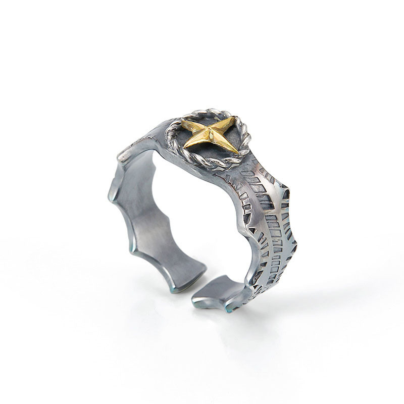 【ACCY023】十字星芒開口設計戒指