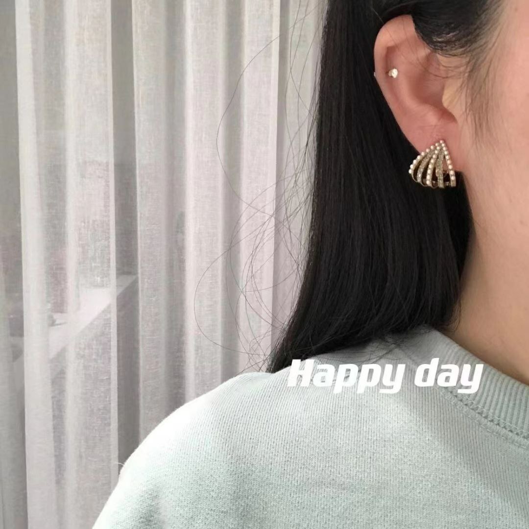 韩国Happy day饰品 合金耳夹